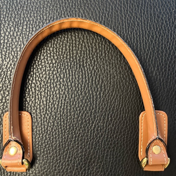 Geoffrey Beene Black leather Briefcase with Brown Handles - Picture 8 of 10